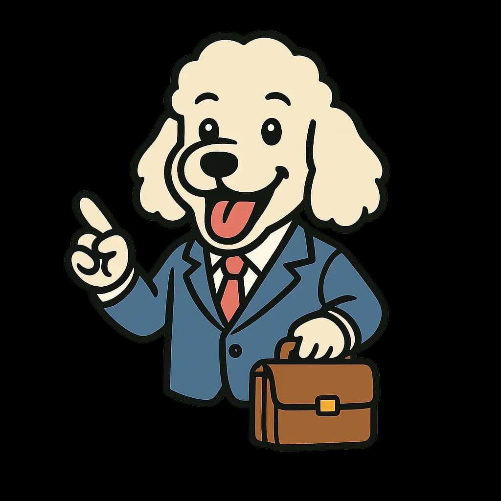Lucky, the BestAnything dog product guide mascot